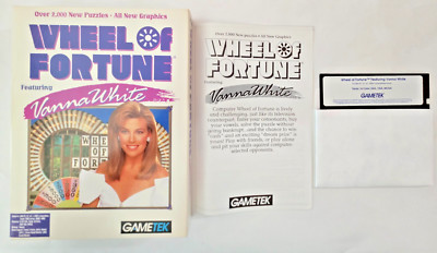 Wheel of Fortune Featuring Vanna White (PC 1992) GAMETEK - IBM PC Game CIB VG