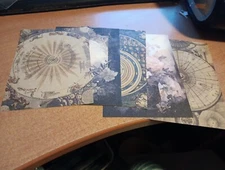 5X SHEETS NOSTALGIC/VINTAGE FOR SCRAPBOOKING/JOURNALS  +/- 13X9 CM (VIN1033)