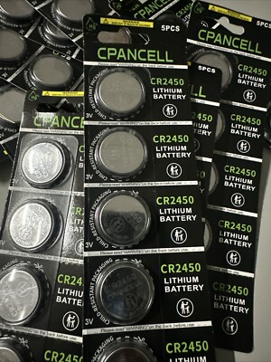 CR2450 3V Lithium Batteries High Capacity Battery (5 Count)