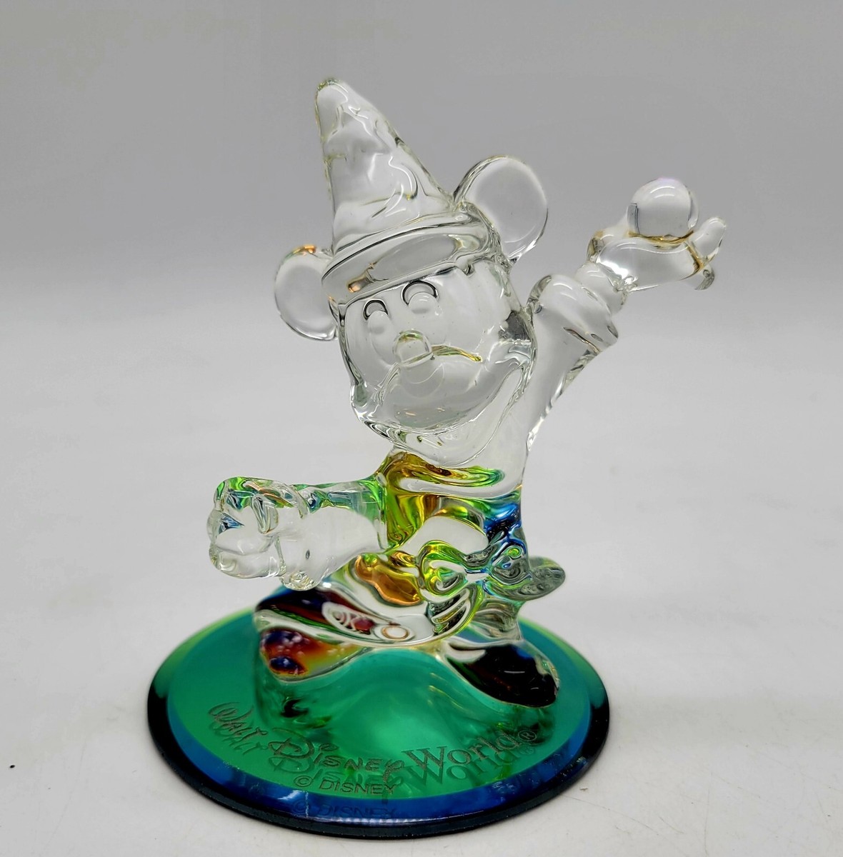 Disney Arribas Bros Crystal Figurine Sorceror Mickey Color