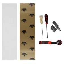 Black Diamond Old School Skateboard Griptape 10" x 34" With Application Tool Kit