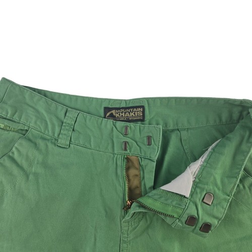Mountain Khakis Lake Lodge Womens 2 Green Flat Front 9" Hiking Twill Shorts - Picture 2 of 6