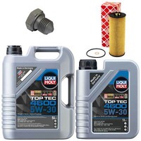 MotoröL Filter Set 4600 5W-30 Liqui Moly 6 Liter + Schraube FüR Audi A4 2.5 TDI