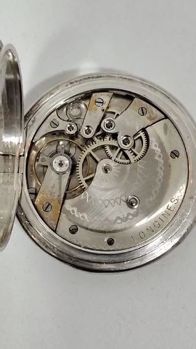 Vintage Silver Pocket Watch Longines - Jose Petragnani - Full Hunter - Video 1 of 1
