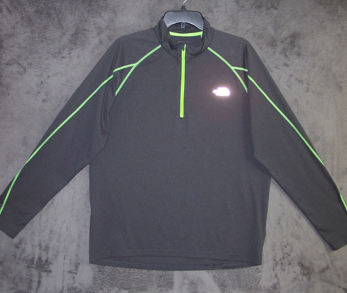 The North Face Shirt Adult Large Gray Green Long Sleeve Outdoor Flashdry Mens