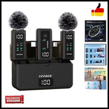 3-in-1-Lavalier Mikrofon für iPhone, Android, Kamera, kabelloses Lavaliermikr...