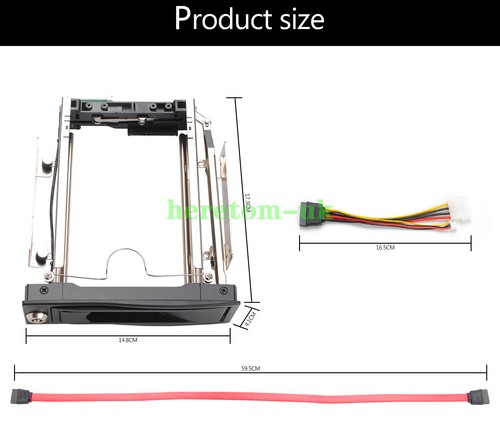 5.25 inch Tray-Less SATA Mobile Rack for 1 x 3.5" HDD Enclosure Hot-swap Dock - Picture 11 of 11