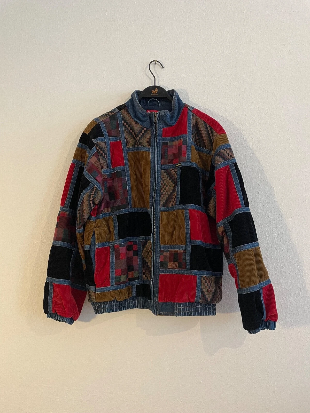 Supreme   Veste en denim patchwork corduroy FW18 / Taille L
