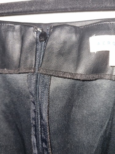 Aeropostale Black Leather Mini Skirt Size Small Excellent Condition - Picture 4 of 5