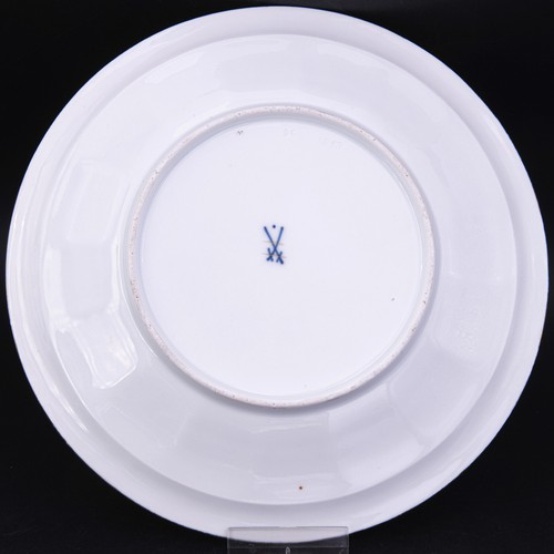 3-tlg. - Meissen Pfeifferzeit (2. Wahl) Kaffeegedeck X-Form Streublümchen X37 - Bild 8 von 10