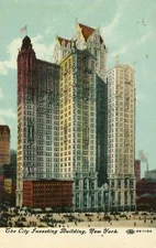 NEW YORK CITY INVESTING BUILDING*AUSTIN NICHOLS & CO SUNBEAM COFFEE ADV POSTCARD