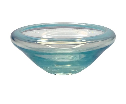 Vtg. Fostoria Seascape Caribee Blue Bowl w/Curled Edge inward 1954-1957 5.5" dia - Picture 5 of 12