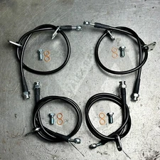 Stainless Steel Front & Rear Brake Lines Kit for 90-93 Honda Accord w Rear Disc