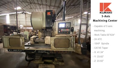 Kuraki KV1000 modified machining center 5 axis CNC machining TIME