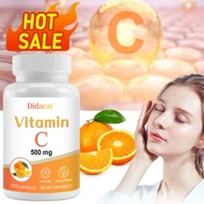 Vitamin C Vit C Ascorbic Acid 500mg, 30 To 120 Capsules Vit Supplements