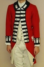 New 1775th-83th Marine Crop Red Men Wool British Military Jacket Only Jacket
