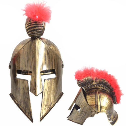 Casque costume grec chevalier gladiateur spartiate guerrier romain, coiffure  - Photo 1 sur 7