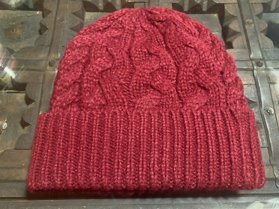 Michael Kors Womens Patchwork Cable Knit Cuff Beanie Hat 