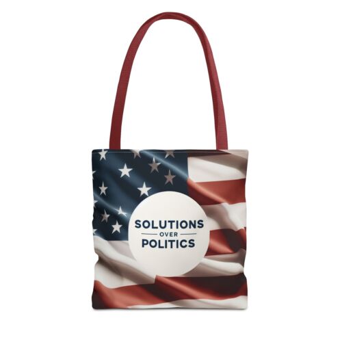 Tote Bag (AOP) - Solutions Over Politics - Picture 2 of 21