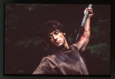 Rambo First Blood Sylvester Stallone holding spear Original 35mm Transparency 