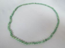 Hand Knotted Green Jade 7mm Beaded Necklace 59 Grams 32 Inches