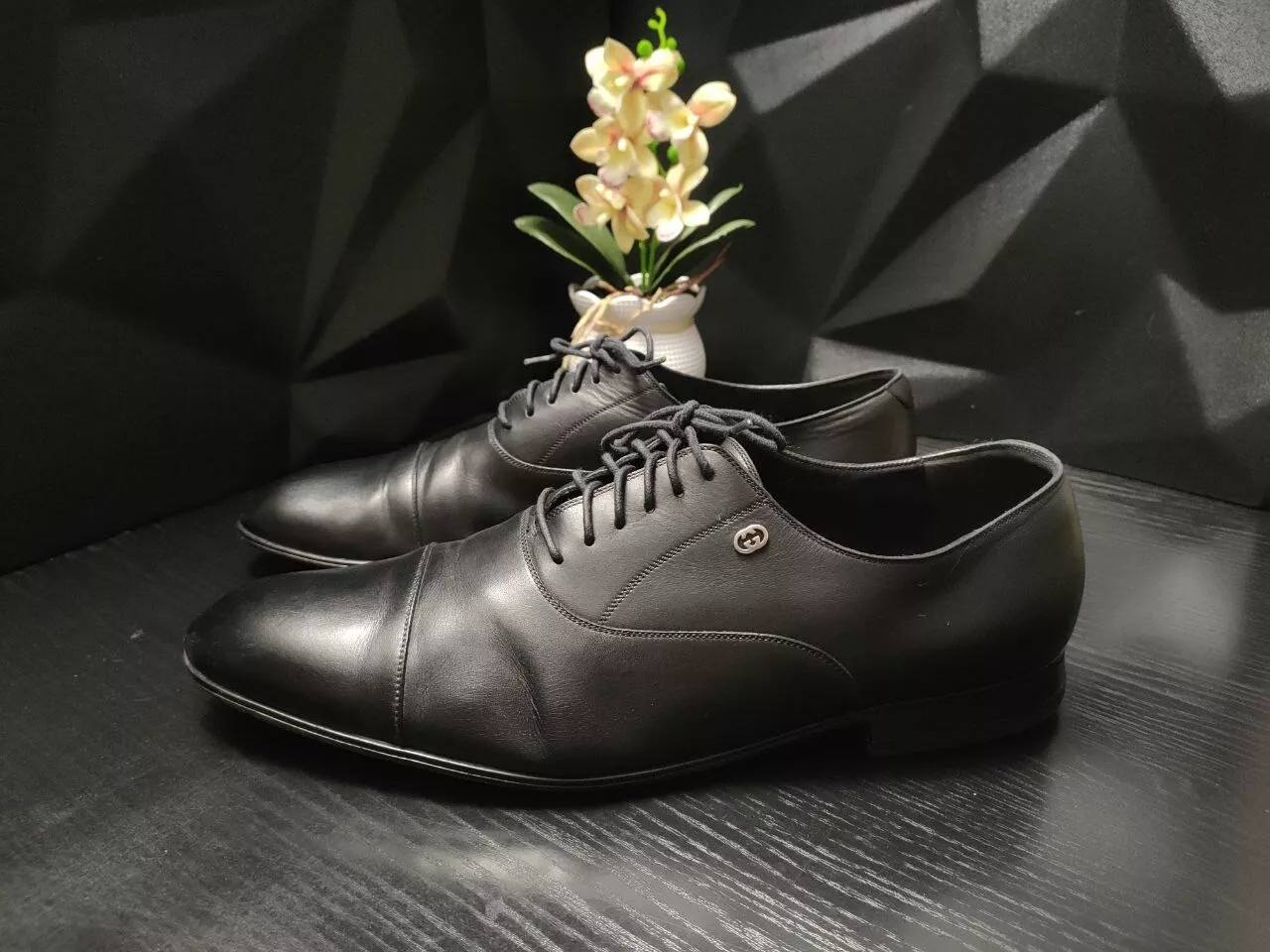 Mocassins en cuir homme Gucci taille 12 noir