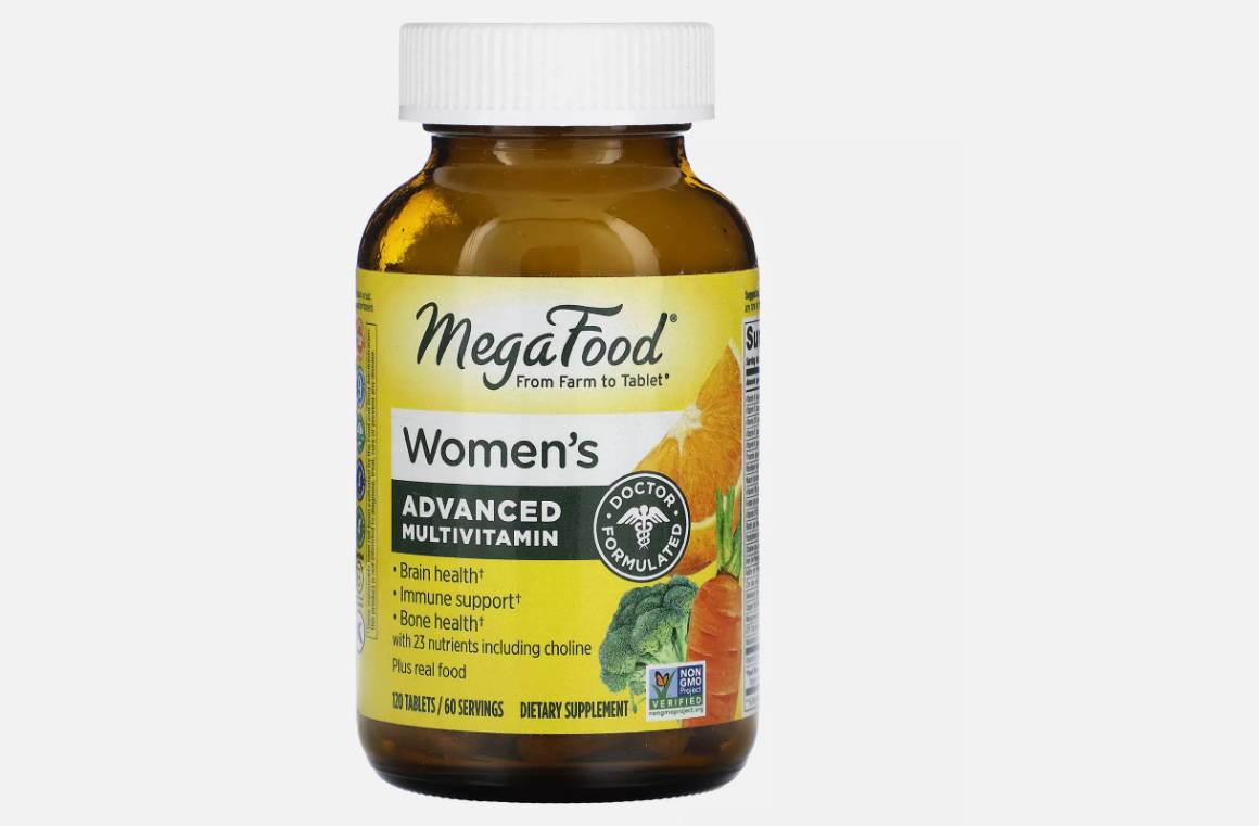 MegaFood Multi for Women 120 Tablets Dairy-Free, Gluten-Free, Kosher, NSF