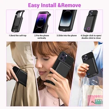 13800mA Battery Charger Case Power Bank F iPhone 12,13 Pro,13,14 pro max,14 plus