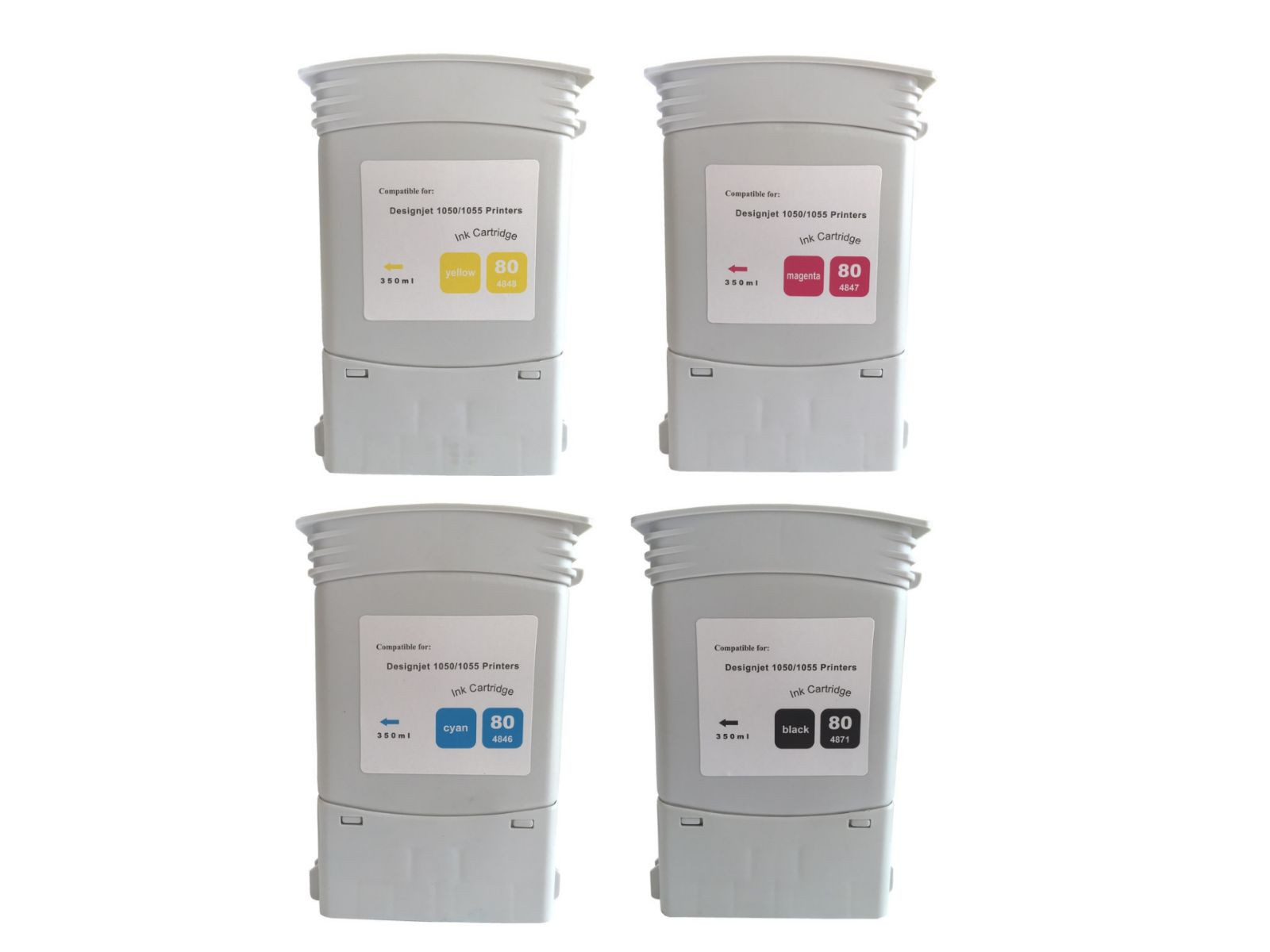 Lot De Cartouches D'encre HP 80 Originales – C4846A, C4847A, C4848A, C4821A, C4822A, C4823A