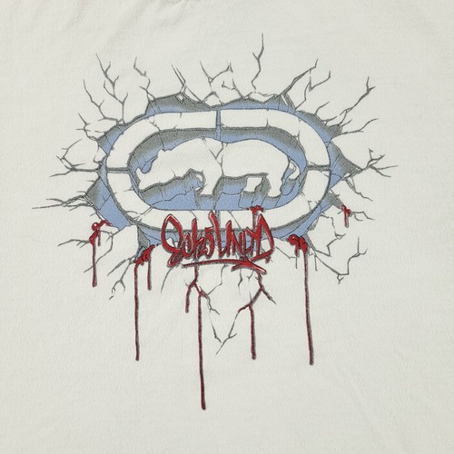 Ecko Unlimited Shirt Boy's Large White Logo Graphic Tee Crew Neck Short Sleeve - Picture 2 of 13