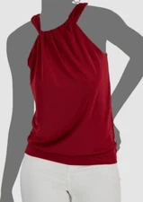 $39 Inc International Concepts Women's Red Gathered Halter Top Size XS