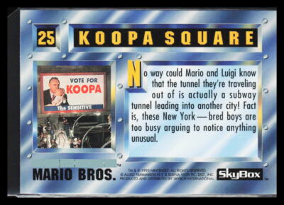 1993 SkyBox Super Mario Bros Koopa Square #25 | eBay