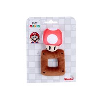 Simba My Mario Baby Plush Rattle – 6-Inch Mushroom Grab Toy for Infants