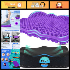 Thick Gel Seat Cushion 19.7in for Office, Wheelchair, Car - Cooling Support for