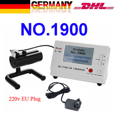 Weishi Timegrapher Mechanische Uhr Timing Machine Multifunktions No.1900 EU Plug