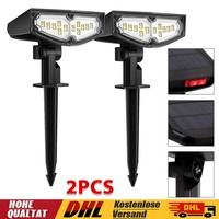 2X Led Solarlampen FüR AußEn Garten Solar Strahler Gartenleuchten Solarleuchten