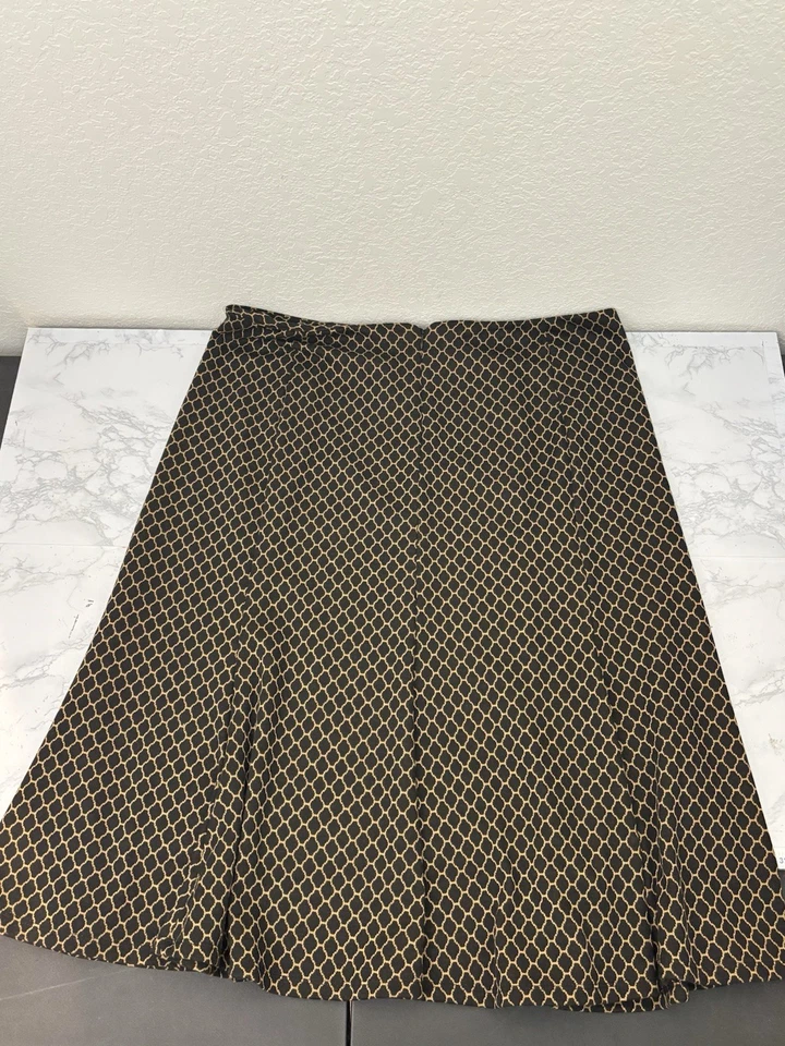 NY коллекции женщин твердого макси Midi юбка размер XL геометрический коричневый назад молнии J2 - Изображение 4 из 4