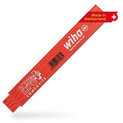 Wiha Meterstab Longlife  Plus Composite 2 m metrische Skala, (37067) 10 Glieder