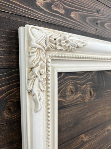 16 x 20 In Stock- Traditional French style ornate wood frame, IVORY STAIN - Picture 4 of 11
