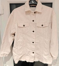 Zara cream Cord oversized corduroy shacklet / jacket xs