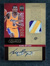 2009-10 Timeless Treasures KOBE BRYANT 10/25 Game Worn Patch On Card Auto SP #4