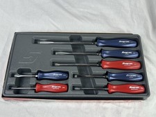 Snap On Tools SDDX70AMB 7pc Power Blue/RED Hard Grip Combination Screwdriver Set