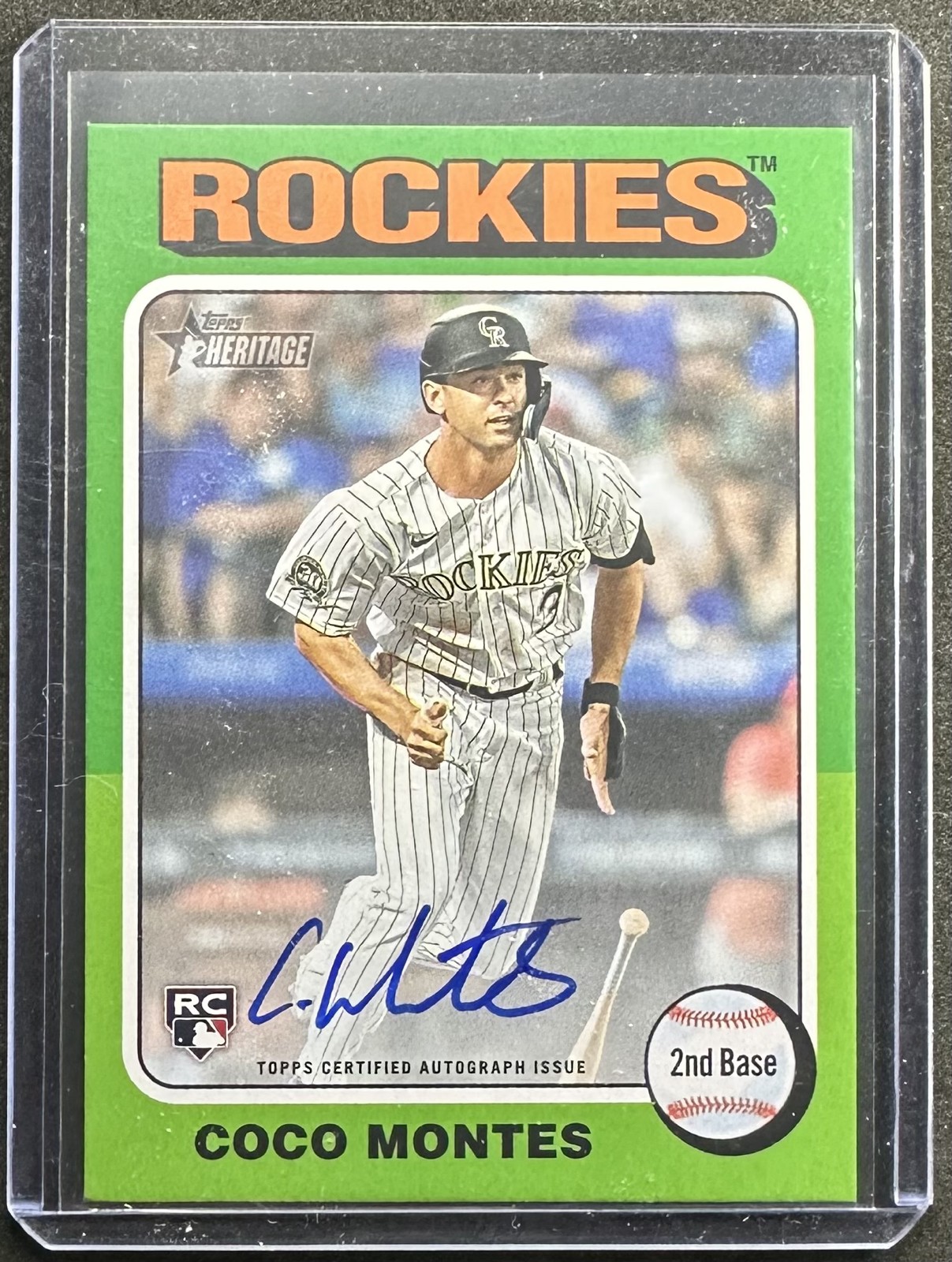 Coco Montes 2024 Topps Heritage High Number #ROA-CMON Real One Auto RC - Rockies