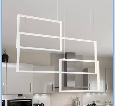 Einzigartige geometrische LED-Leuchter Deckenleuchte mit 3 Lichtern. Neu.