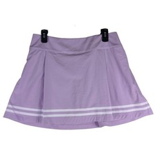 CALIA TrueLight Golf Skort 10 Purple Lavendar Striped Hem Athletic Skirt NWT