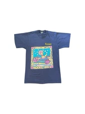 Vintage 90s Texas Wolf T-Shirt Southwestern Pop Art Graphic Print T-Shirt Sz M