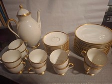 Fürstenberg Porzellan Service - 10 Personen - Goldrand - Elfenbein - 01650 -