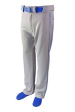 Pantalones de béisbol Martin Sports de longitud completa para hombre adulto, lazo para cinturón con tubería