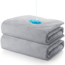 Bed Pads Washable Waterproof 2 Pack for Incontinence, Large 34x36 Inch, Gray
