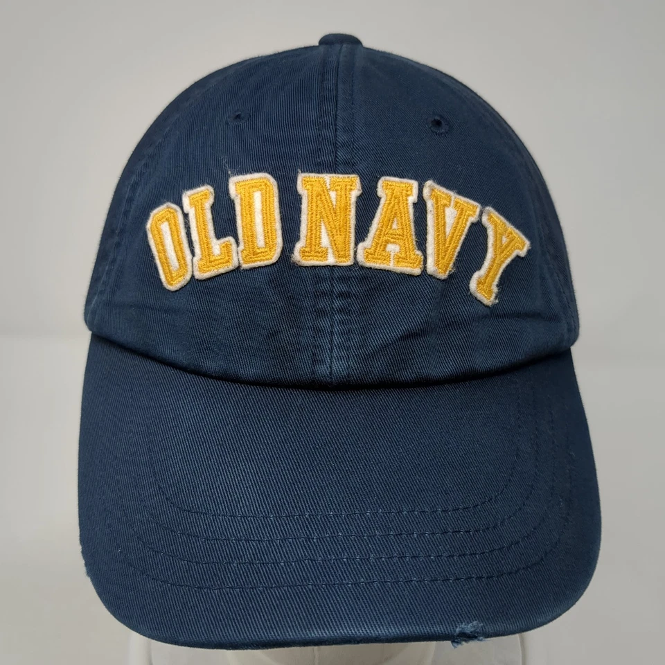 Old Navy Slideback Hat Blue One Size Embroidered Adjustable Vent Holes - Image 2 of 4